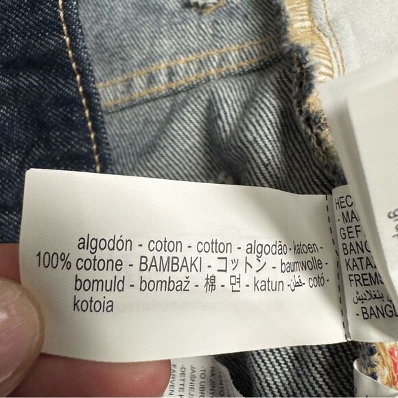 Zara High Rise Jean Shorts Size 12 NWT - Picture 8 of 9